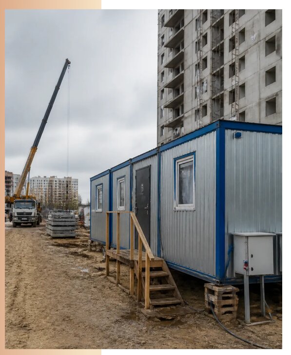 Аренда строительных вагончиков для рабочих в Рязани